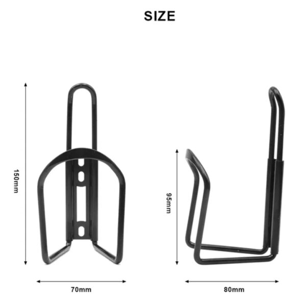 Porta Caramañola De Aluminio Para Bicicleta Color Negro - Image 2